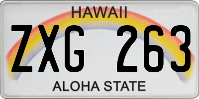 HI license plate ZXG263