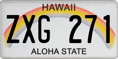 HI license plate ZXG271