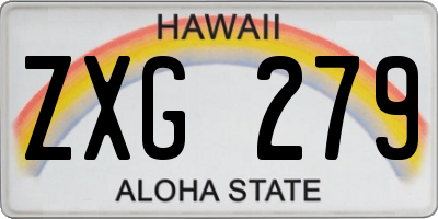 HI license plate ZXG279