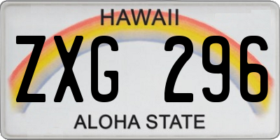 HI license plate ZXG296