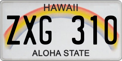 HI license plate ZXG310