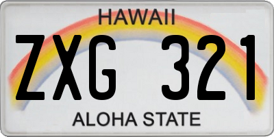 HI license plate ZXG321