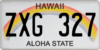 HI license plate ZXG327