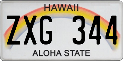 HI license plate ZXG344