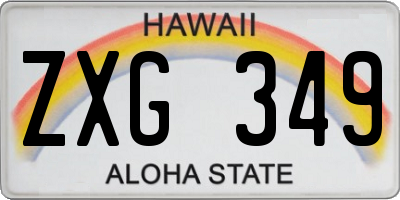 HI license plate ZXG349