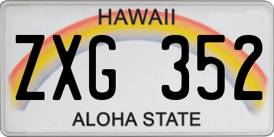 HI license plate ZXG352