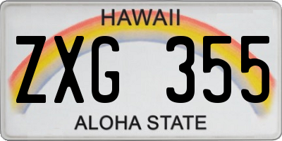 HI license plate ZXG355