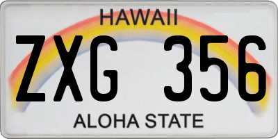 HI license plate ZXG356
