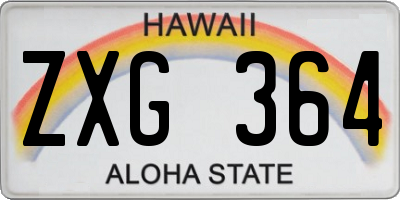 HI license plate ZXG364