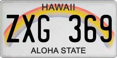 HI license plate ZXG369