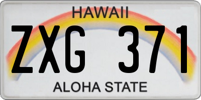 HI license plate ZXG371