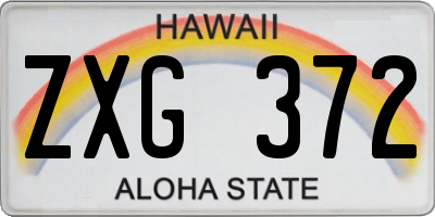 HI license plate ZXG372