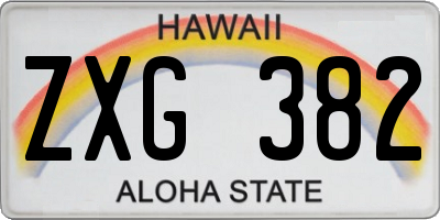 HI license plate ZXG382