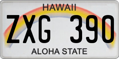 HI license plate ZXG390