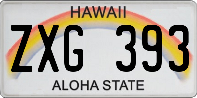 HI license plate ZXG393