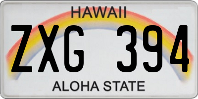 HI license plate ZXG394