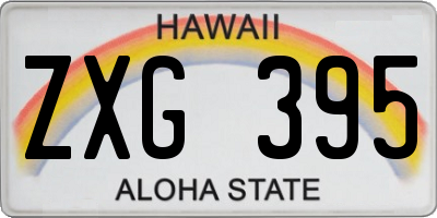 HI license plate ZXG395
