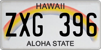 HI license plate ZXG396