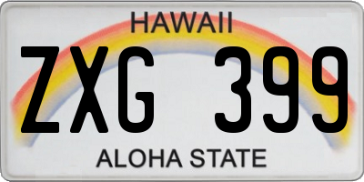 HI license plate ZXG399