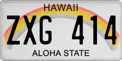 HI license plate ZXG414