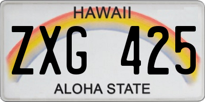 HI license plate ZXG425