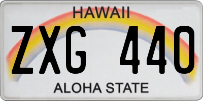 HI license plate ZXG440