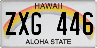 HI license plate ZXG446