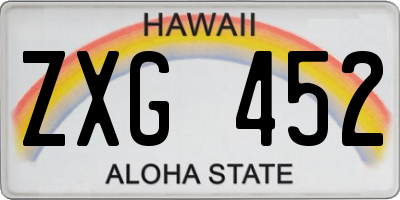 HI license plate ZXG452