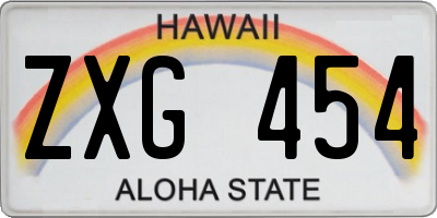 HI license plate ZXG454