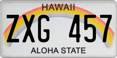 HI license plate ZXG457