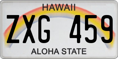 HI license plate ZXG459