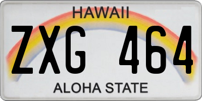 HI license plate ZXG464