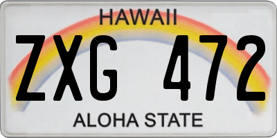 HI license plate ZXG472