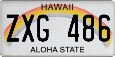 HI license plate ZXG486