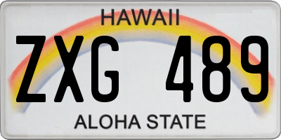 HI license plate ZXG489