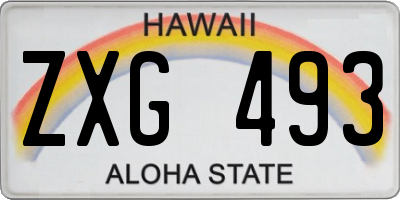 HI license plate ZXG493