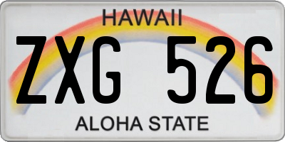 HI license plate ZXG526