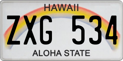 HI license plate ZXG534