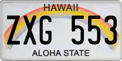 HI license plate ZXG553