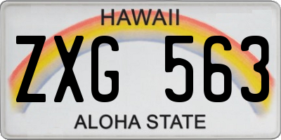 HI license plate ZXG563