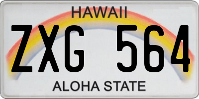 HI license plate ZXG564