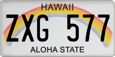HI license plate ZXG577