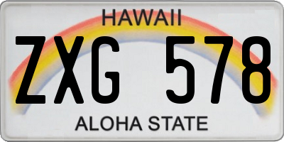 HI license plate ZXG578