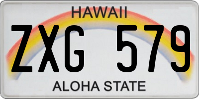 HI license plate ZXG579