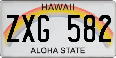HI license plate ZXG582