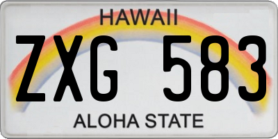 HI license plate ZXG583
