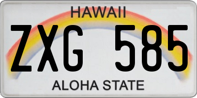 HI license plate ZXG585
