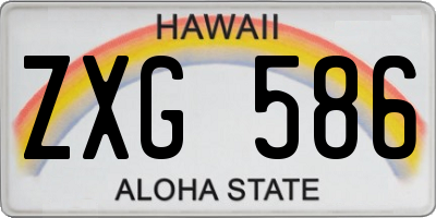 HI license plate ZXG586