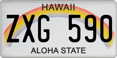 HI license plate ZXG590