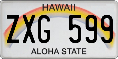 HI license plate ZXG599